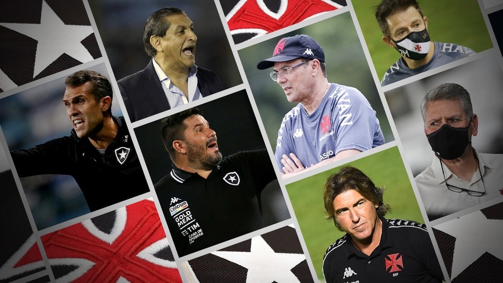 Treinadores de Vasco e Botafogo nos últimos meses